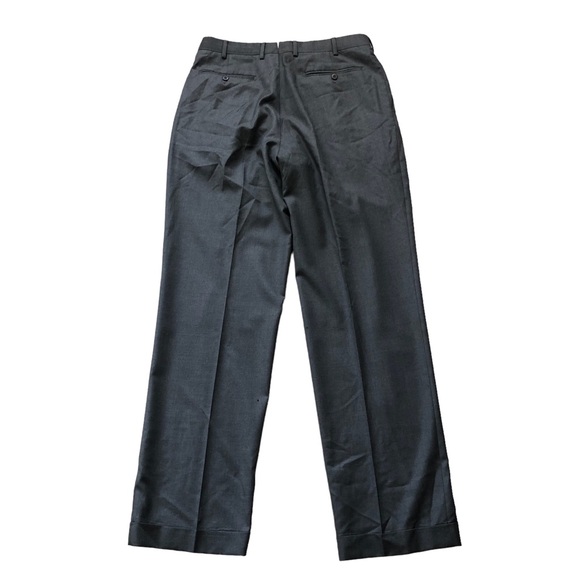 zanella mens dress pants 34 platinum pleated gray loro piana wool super 130’s - Picture 2 of 9